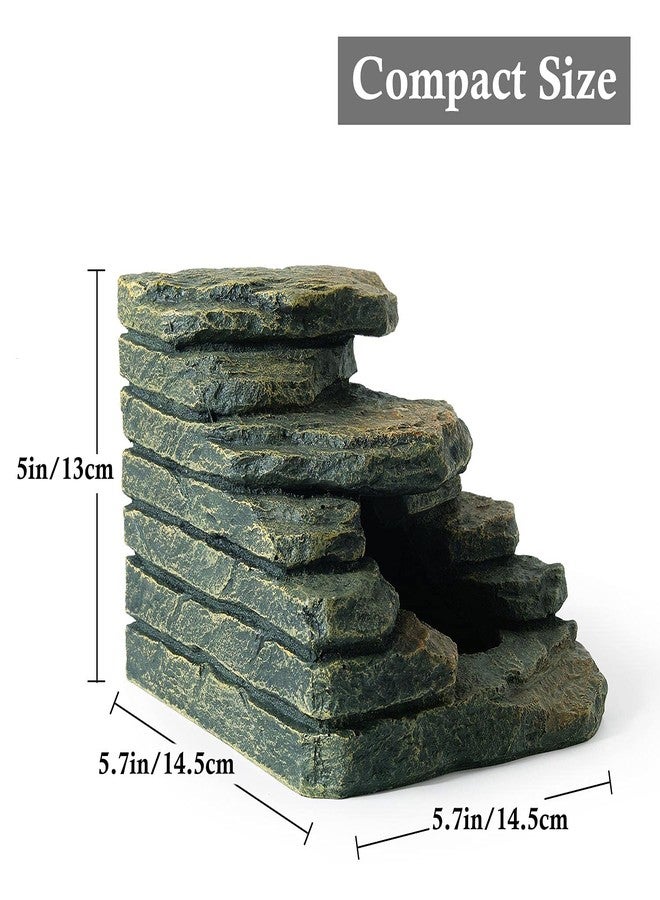 FEDOUR Aquarium Ornaments, Aquarium Mini Skull Skeleton/Aquarium Mini Castle/Aquarium Hippon Cave/Aquarium Rock Stone Cave Decoration, Fish Tank Decoration Landscape Hiding House (Rock Cave) - Image 3